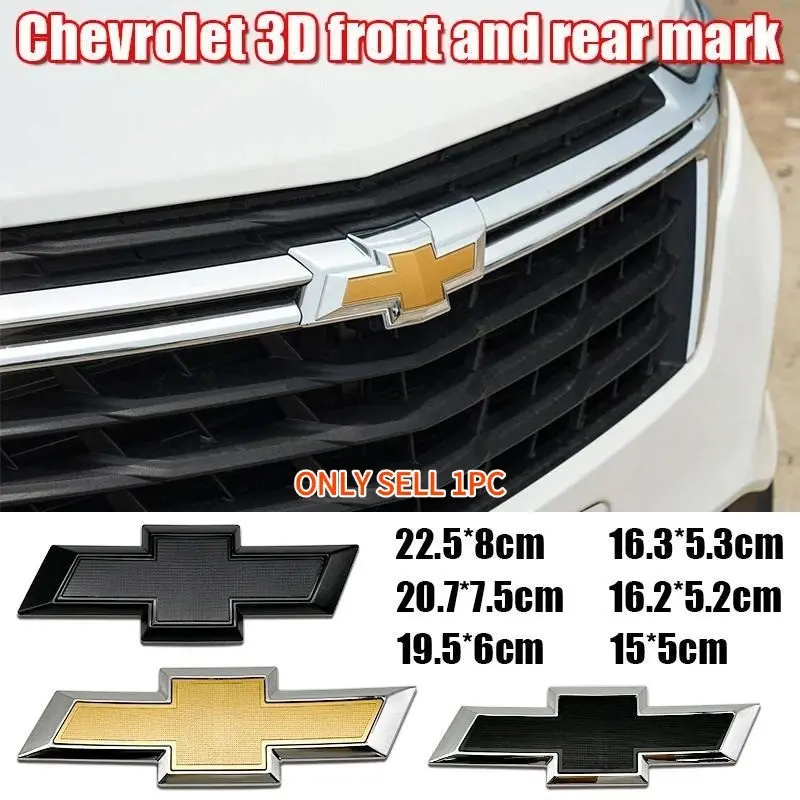 Chevrolet Car Front Hood Emblem & Rear Trunk Sticker, Fits Classic Cruze, Malibu Xl, Spark, Trax, Captiva, Aveo, Sonic, Cruze