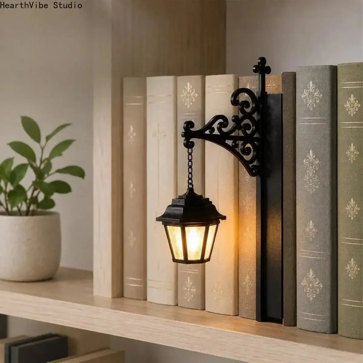 2026 Aesthetic Book Nook Lamp, Viral Library Lantern Bookshelf Light, Vintage Fantasy Reading Decor with Warm Soft Glow, Portable Book Shelf Accent Light for BookTok, Home Library, Bedroom, Reading Corner, Unique Gift for Book Lovers & Readers
