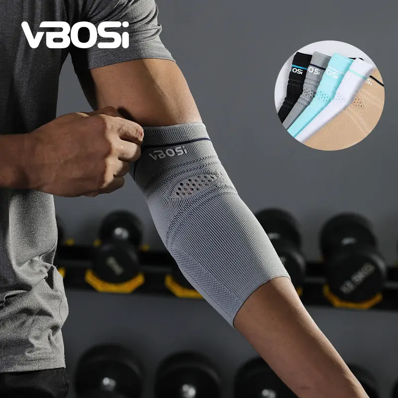 Men & Women 1 Piece 3D Knitted Mild Compression Elbow Sleeve – Breathable & Elastic Sports Support for Gym, Running & Daily Use, Compression Arm Sleeves