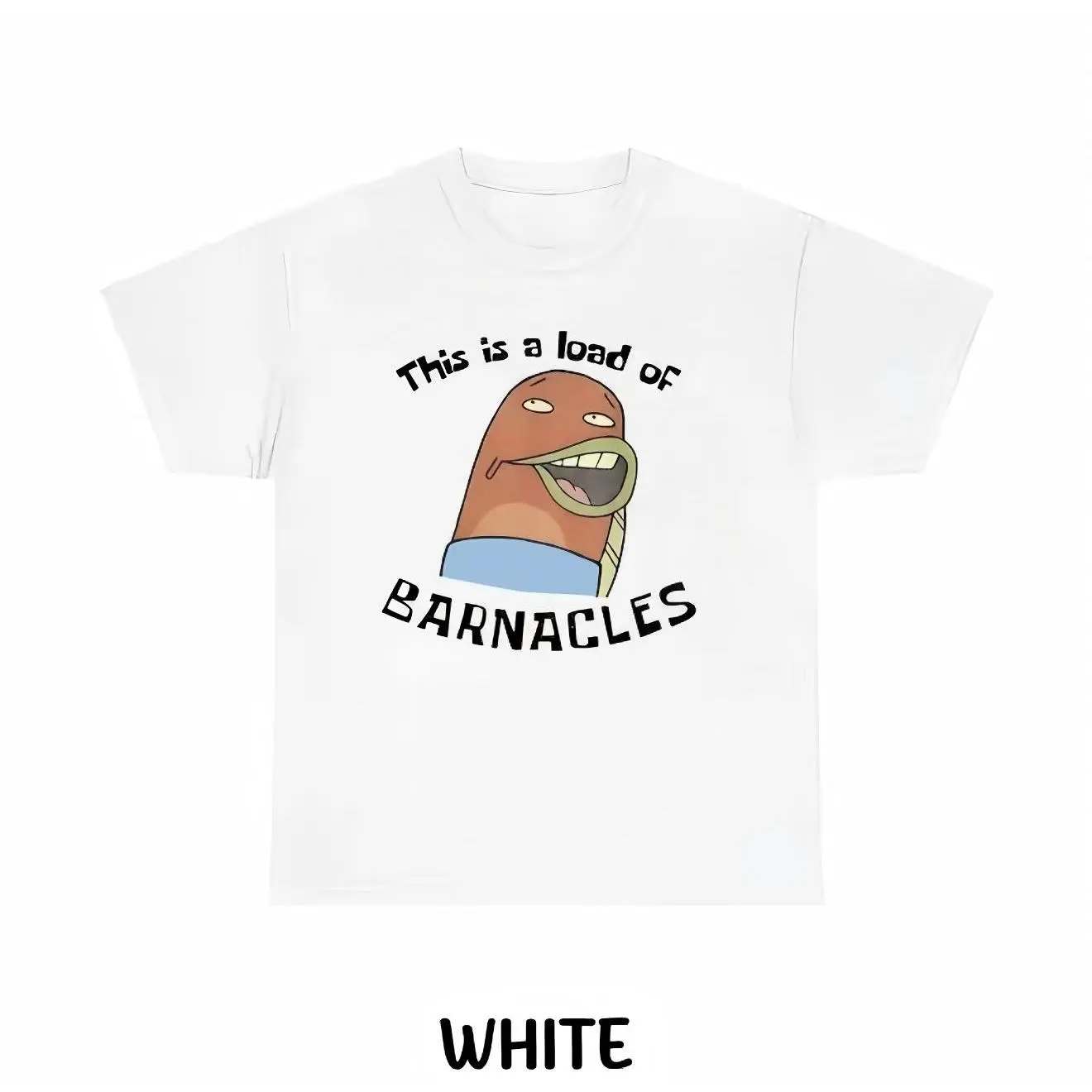 Unisex Short-Sleeve Round Neck T-Shirt - Funny SpongeBob "This Is A Load Of Barnacles" Graphic, Relaxed Fit Fabric Sports Top for Men & Women, Shortsleeve, Tshirt, Outfits, Jackets, Breathable, Soft, Casual