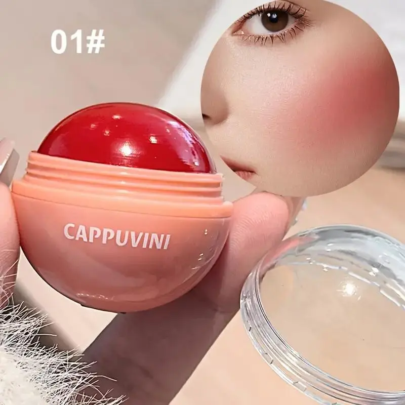 3-in-1 liquid blush ball, Lip cheek tint, everyday versatile makeup, great for cheeks, lips, eyes, silky, layerable, blendable, long-lasting, smudge-resistant, gives soft natural look, highlights facial contours, perfect for all skin type