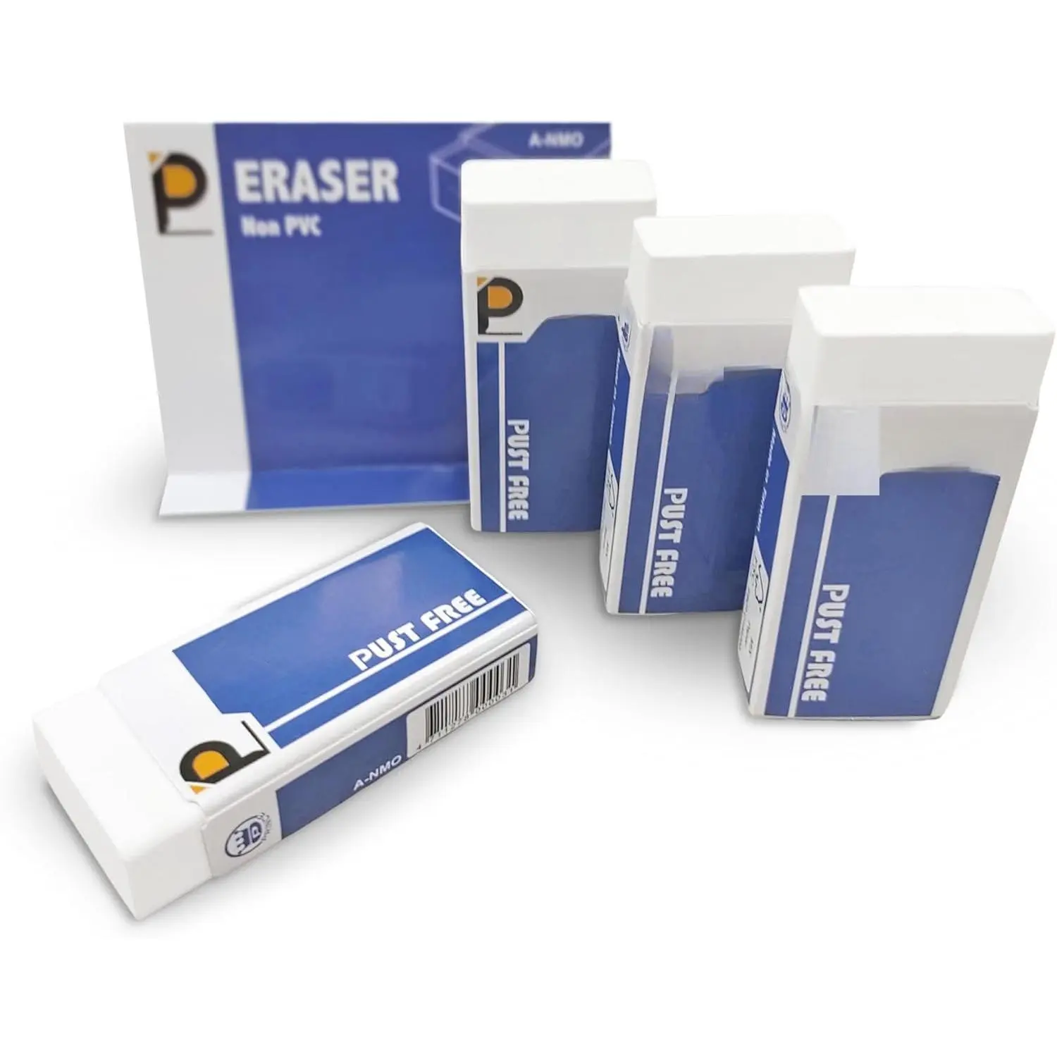 rince 3 ack Large Erasers,  TE Non-VC Smudge-Free Large Erasers, Soft & Clean Erasing for Tests, Homework, Art Sketching, School Sulies & Office Tasks