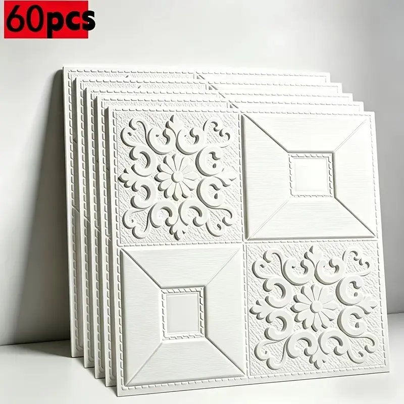 Self-Adhesive Waterproof Wallpaper, 35cm X 35cm, Xpe Material, Wall Sticker for Bedroom, Ceiling Decor, Background Wall, Easy to Apply