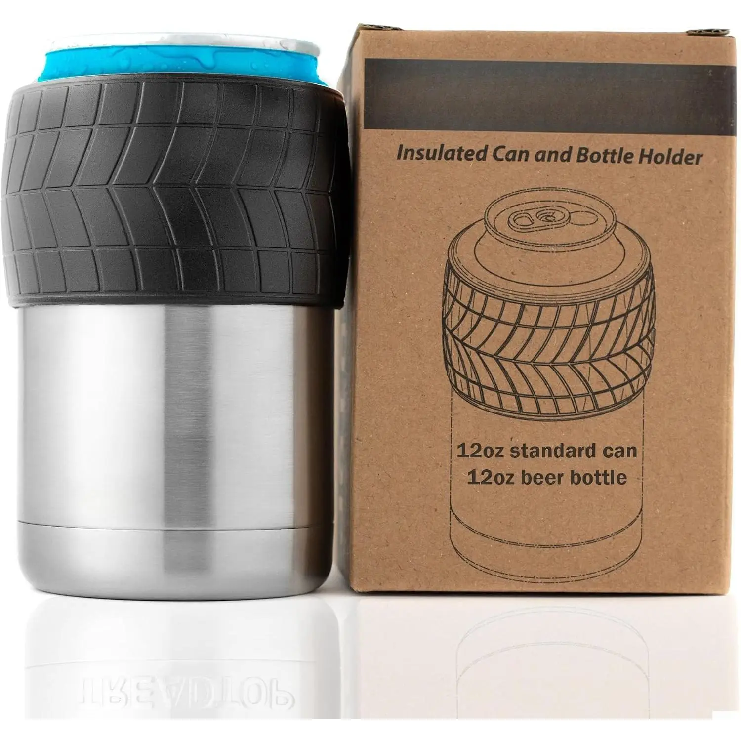 Insulated Can & Bottle Cooler | Rugged, Vacuum‑Insulated Stainless Steel | Double‑Wall Design for Tailgate, Camping & Off‑Road Adventures | Fits  Standard 12 oz. Cans &  Bottles