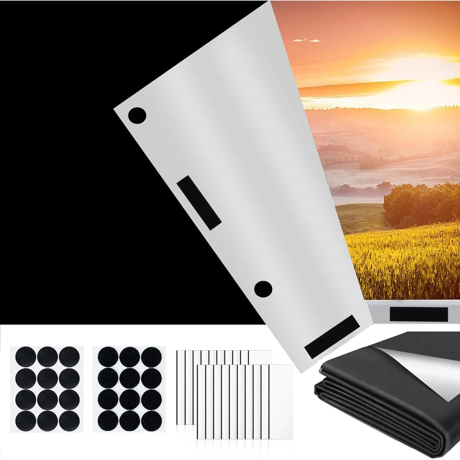 Portable Blackout Curtains No Drill DIY Sunblock Window Shades for Bedroom  Room, Travel RV Blackout Blinds with Hook and Loop Tape, Light Blocking  Cover, 40 x 57 inch