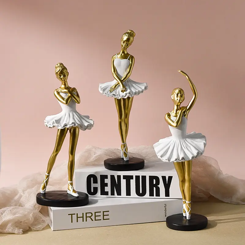 Ballet Statue Resin Craft Ornament Dance Sculpture Commemorative Decorative Gift Trophy