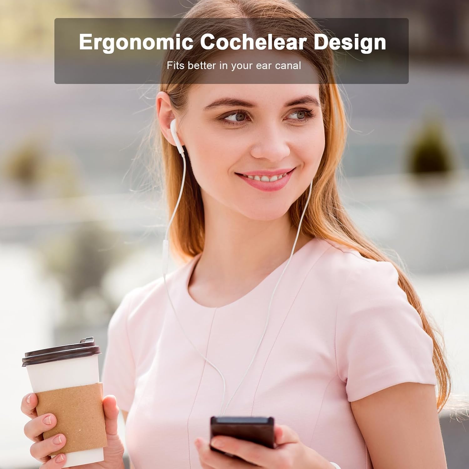 2 Pack Wired Headphones for iPhone Earbuds Built-in Microphone & Volume Control Nosie Reduction Headsets Compatible with iPhone 14/13/12/11/XR/XS/X/8/7/SE/Pro/Pro Max/Support All iOS System