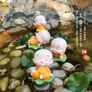 2026 New Childhood Monk Nodding Car Decoration With Temple Scenic Design For Dashboard Entryway Chinese Blessing Father Gift Safe Journey Light Luxury Cute Cool US Design