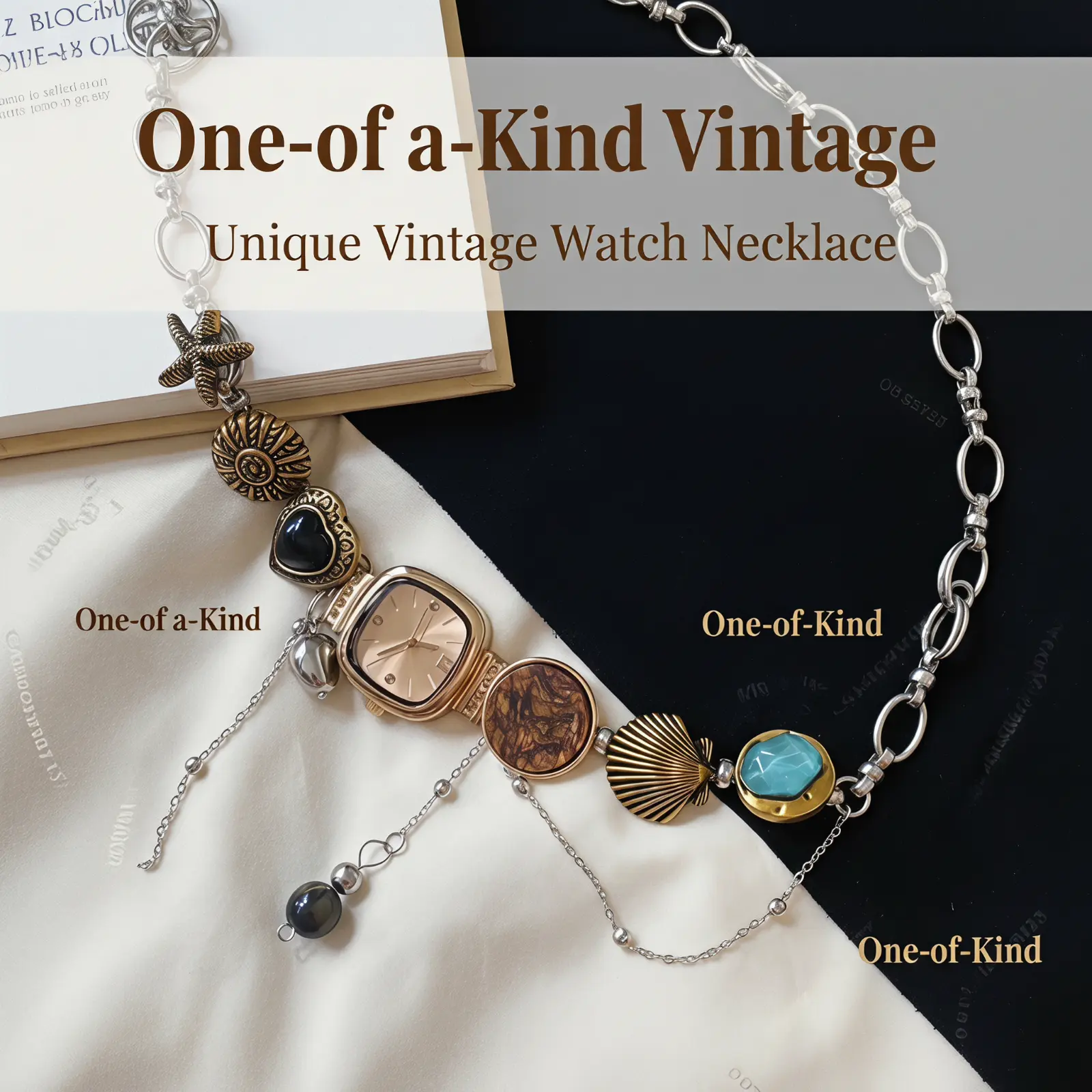 Indoor Leisure Aesthetic Hack! One-of-a-Kind Vintage Watch Collar Necklace For Bedroom Lounge Time