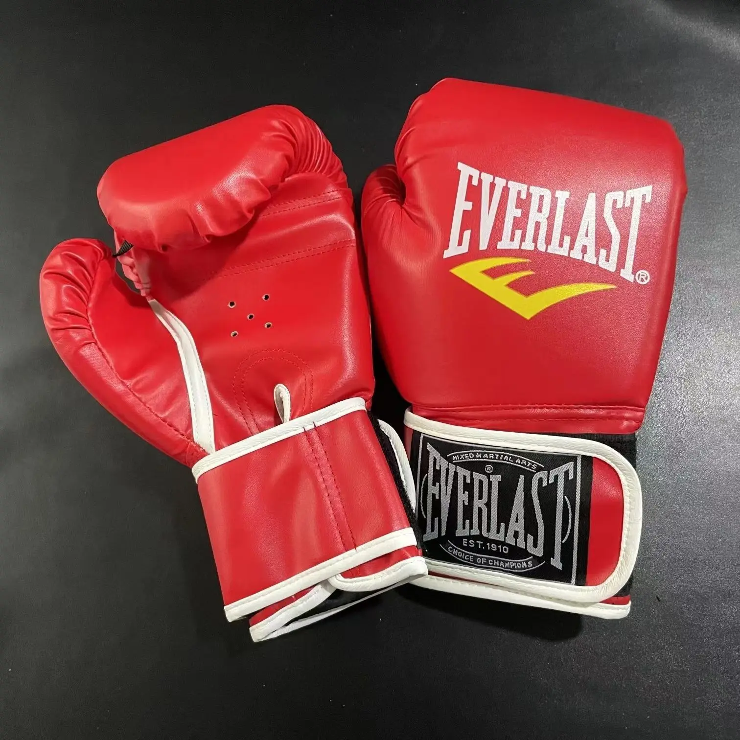 Unisex PU Leather Boxing Gloves - 6-14oz, Thick, Adjustable Grip, for Adults & Kids, Martial Arts Training, Sparring, Heavy Bag Use