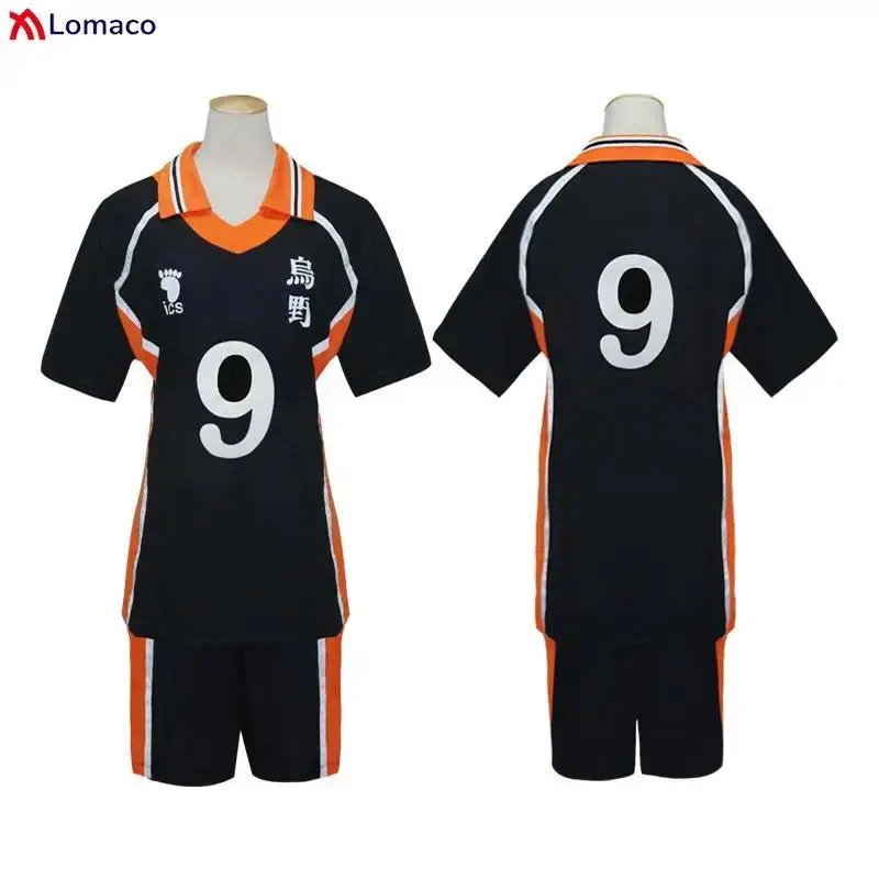 Anime Haikyu Karasuno High School Volleyball Club Cosplay Set - Shoyo Hinata & Kageyama Tobio Polyester Jersey Suit, Clothing Merch for Cosplay Events, Accessories, Costume, Uniform