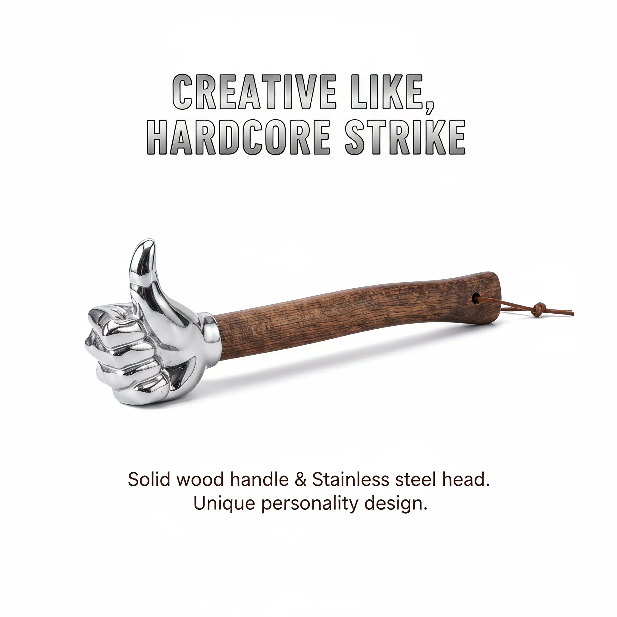 Forging Like Fist Hammer Solid Iron Anti-Hammer Body Ornament Hammer Creative Personality Mountaineering Outdoor Tent