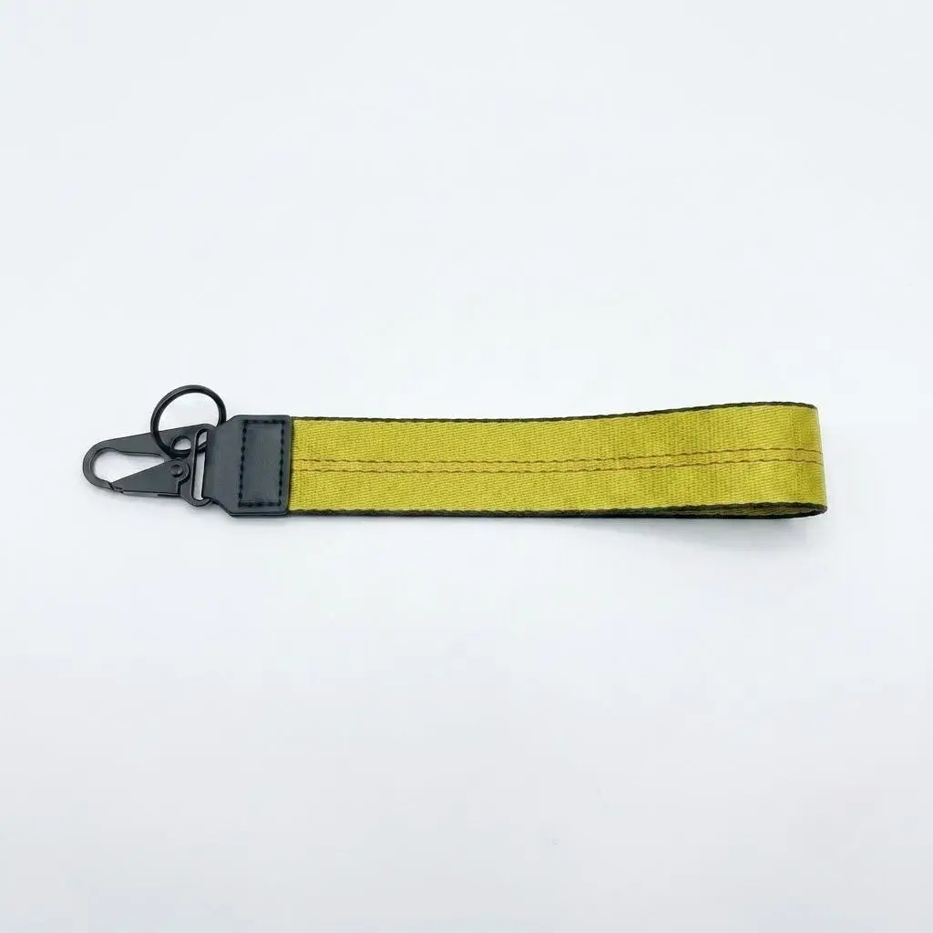 Classic Canvas Keychain Lanyard with Simple Embroidery, Fashion Wrist Strap Keyring for Everyday Use, Car Keys and Bag Accessory