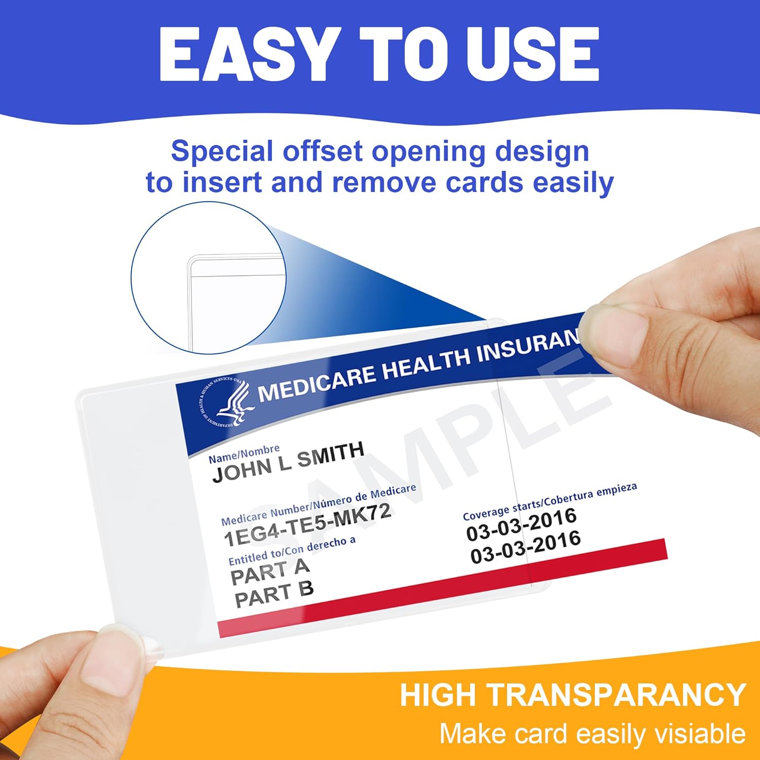 16 count  Card Protector Sleeves/  Card Protector Sleeve/Credit Card Holder,31 Mil Soft Clear Plastic Card Sleeves,  SSN Card Protector