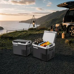 Garvee 19QT (18L) Car Refrigerator Portable Freezer, Compressor Electric Cooler with Rapid Freezing, -4°F to 68°F (-20°C to 20°C), 12/24V Vehicle Fridge, L 18.2" x W 12.4" x H 10" for Road Trips, Camping