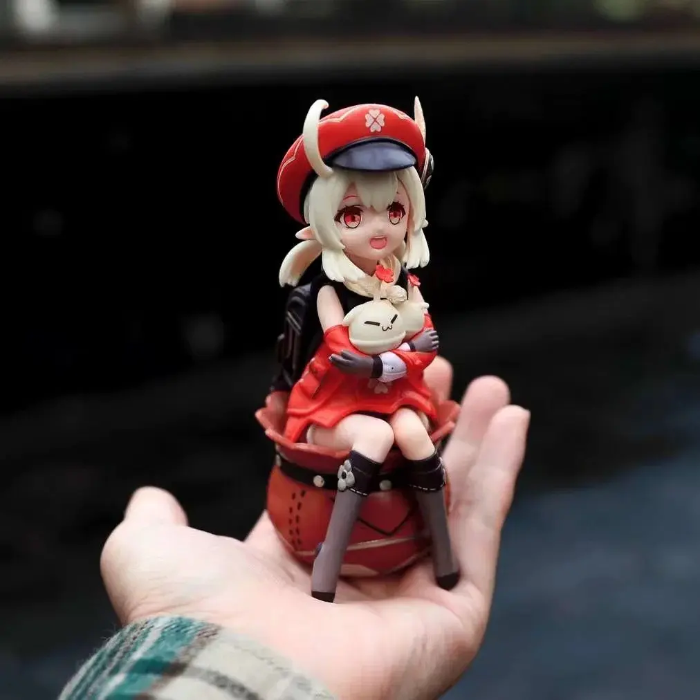 Genshin Impact Klee Bomb Bucket Sitting Figure 13cm, Anime Figures, Anime Desktop Decor, PC Case Ornament, Car Dashboard Accessory, Gift Idea