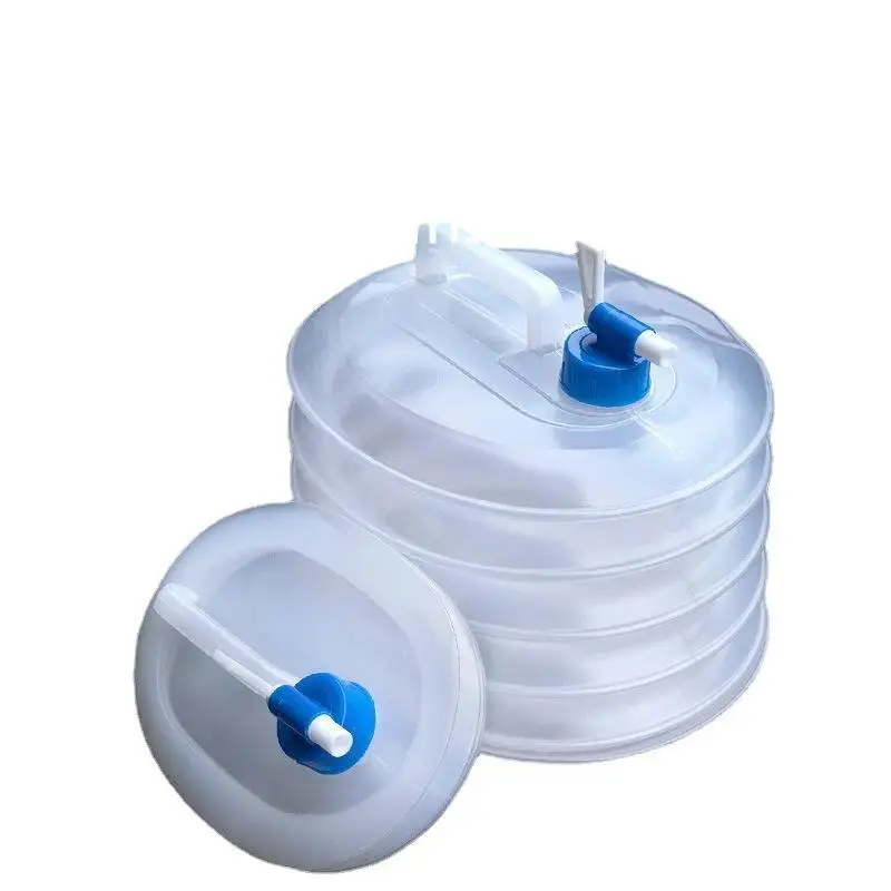 Collapsible Water Container, Large-Capacity Bucket with Handle, Portable Camping Gear for Hiking & Picnics, Water Storage Containers