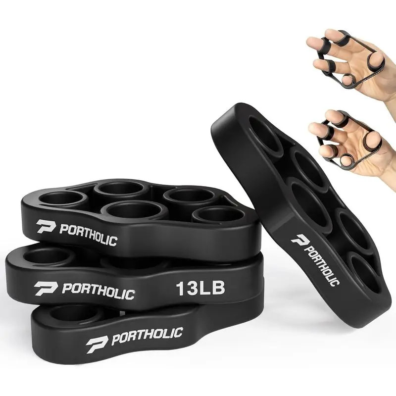 Outdoor sports 4 Pack Hand Exerciser Grip Strengthener, Finger Stretcher Hand Grip Resistance Bands Hand Strengthener Hand Strengthening Forearm Exerciser for Arthritis