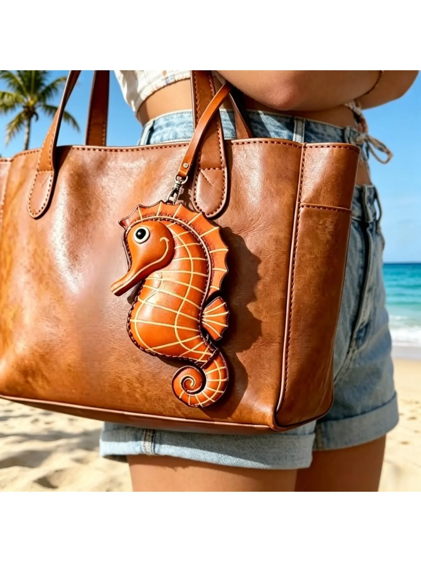 Women'S Creative Retro Seahorse Cowhide Coin Purse, Handmade Leather Storage Wallet, Portable Mini Pouch for Cards Lipstick Keys, Best Gift for Graduation And Mother'S Day