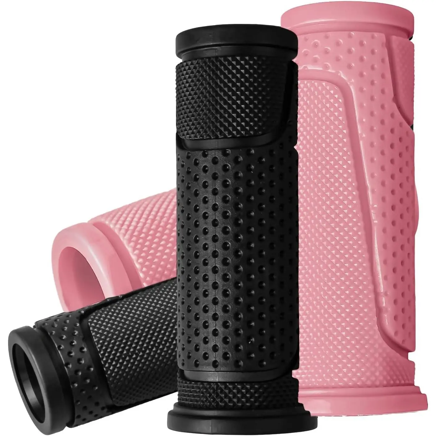 4 count   Handlebar Grips | Black + Color Combo | 8 Options | Non-Slip 22.2mm 90mm  Grips for  Bikes & Scooters