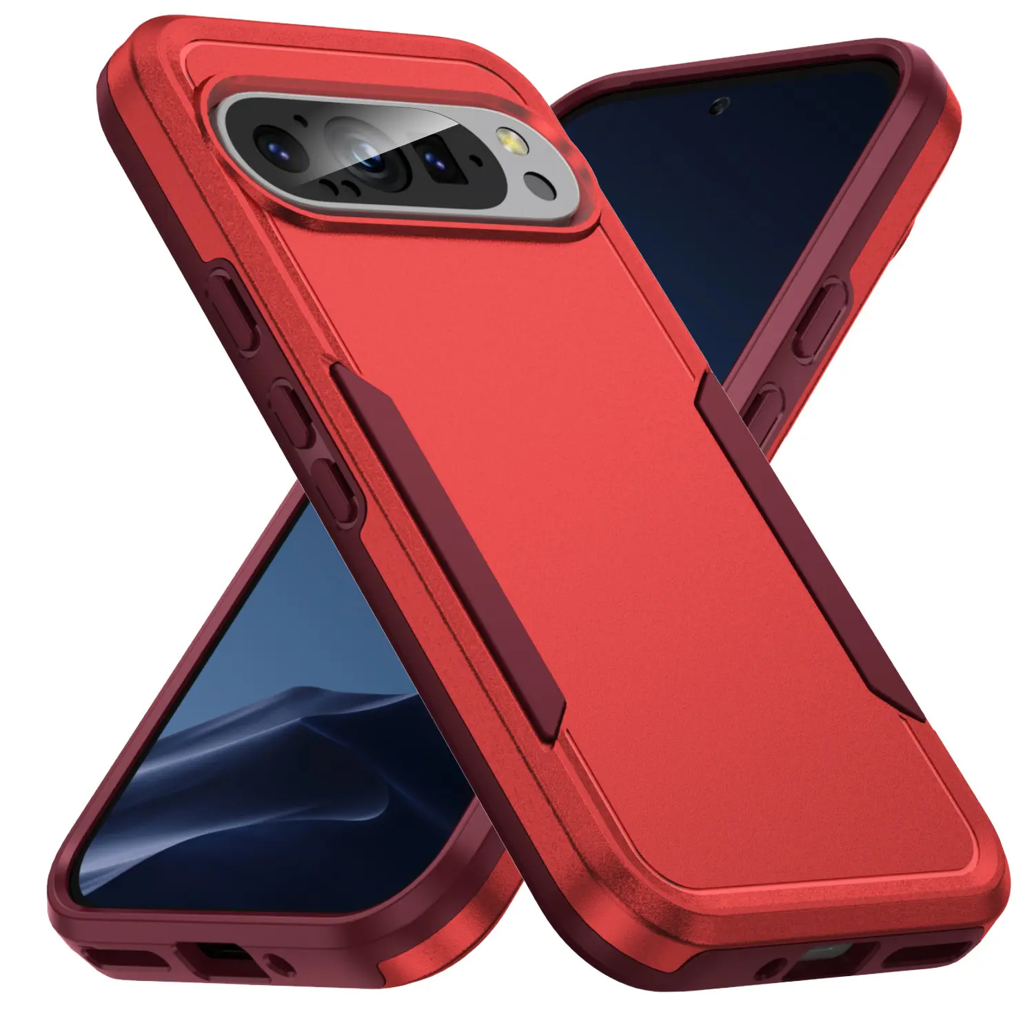 Compatible with Google Pixel 11 Pro XL, 10, 9, 8, 7, 6, Solid Color Shockproof Phone Case HNZ0668