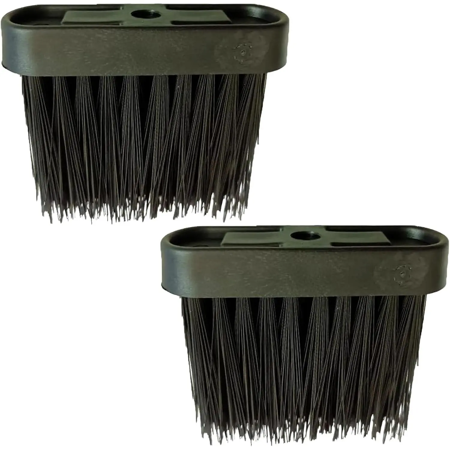 2Pcs Oblong Fireplace Brush Replacement Head Hearth Cleaning Brush for Wood Burning Stove, Car Dusting and Furniture Cleaning