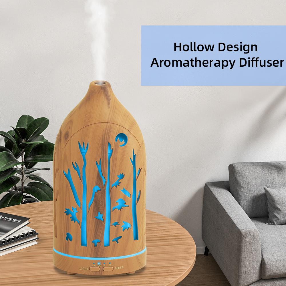 Aromatherapy Diffuser with 7 LED Colors, Auto Shut Off & 3 Essential Oils aromatherapist humidifier lamp