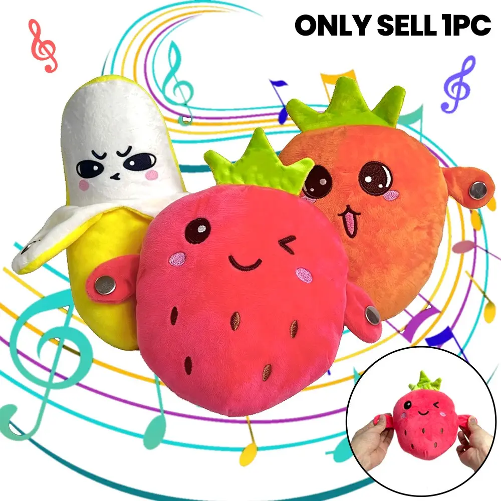 Interactive Fruit Piano Doll, Fun Body Sensor Toy, Solo/duo Sensory Game Puppet, Promotes Parent-Child Bonding, Asmr Stress Relief, Kids Gift, Soft Adorable Stuffed