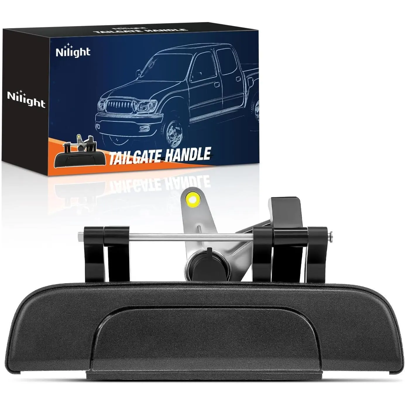 Nlilght Tailgate Handle Compatible with 1995 96 97 98 99 00 01 02 03 2004 Toyota Tacoma Pickup Liftgate Latch Tail Gate Car Door Handles Assembly Replaces#79605,TO1915102,6909035010,Textured Black