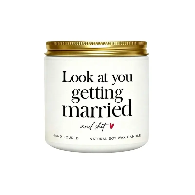 Bride Gifts, Bachelorette & Bridal Shower Gift for Bride - Handmade Floral Scented Lavender Natural Soy Wax Candle - Engagement Gifts for Couples, Romantic Candle Gift, Wedding Candles, Handcrafted Candle