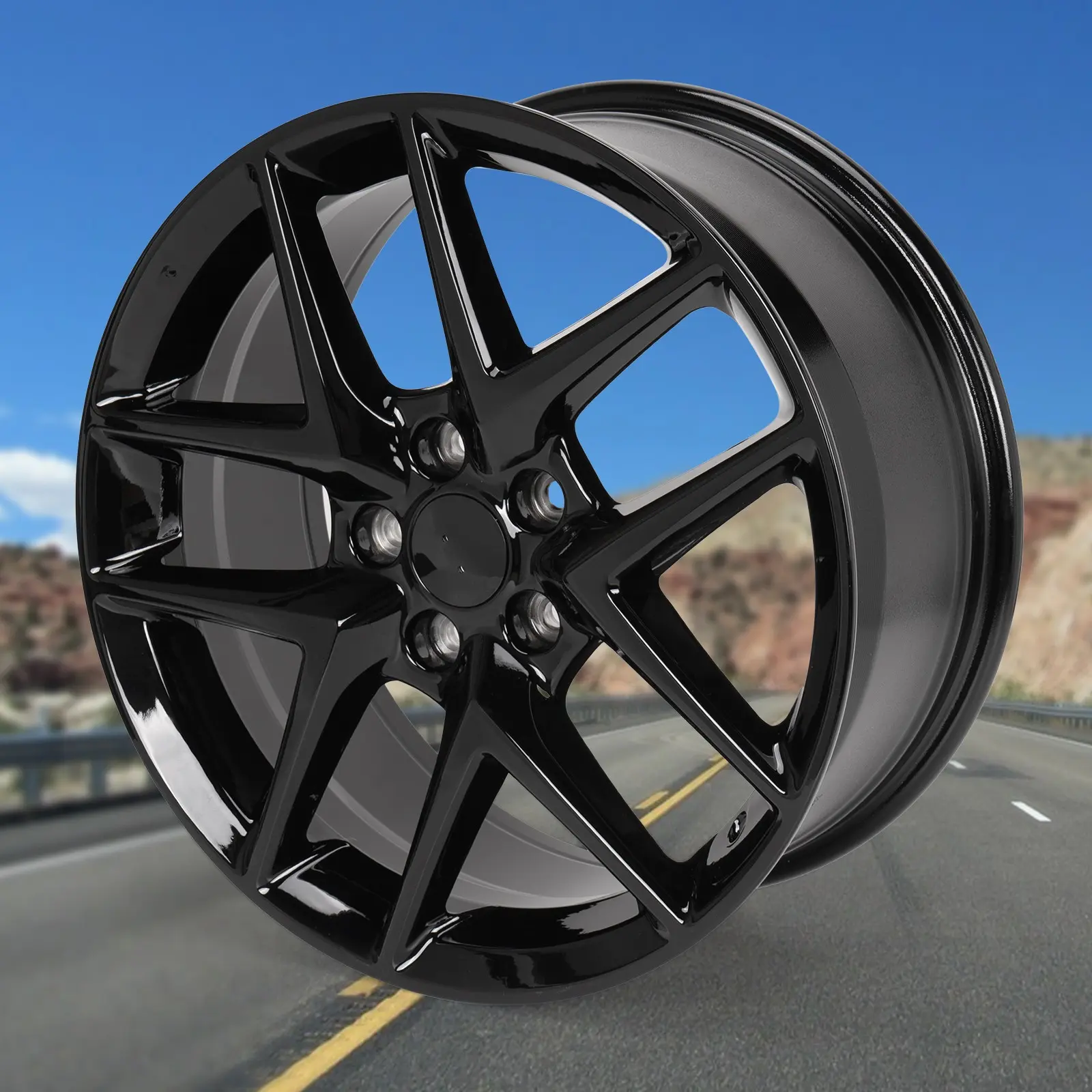18" Gloss Black Alloy Replacement Wheel Rim for Honda Civic 2016-2024