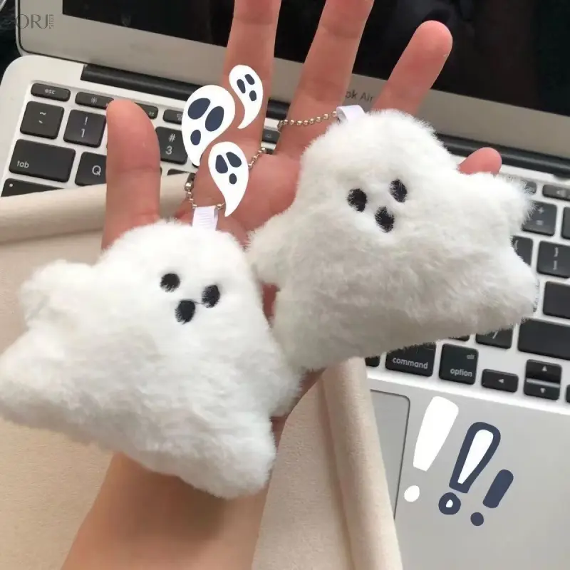 Cute Soft Plush Bag Charm Ornament, Fluffy Desktop Decor Pendant, Creative Holiday Gift for Halloween, Christmas, Backpack & Room Decoration
