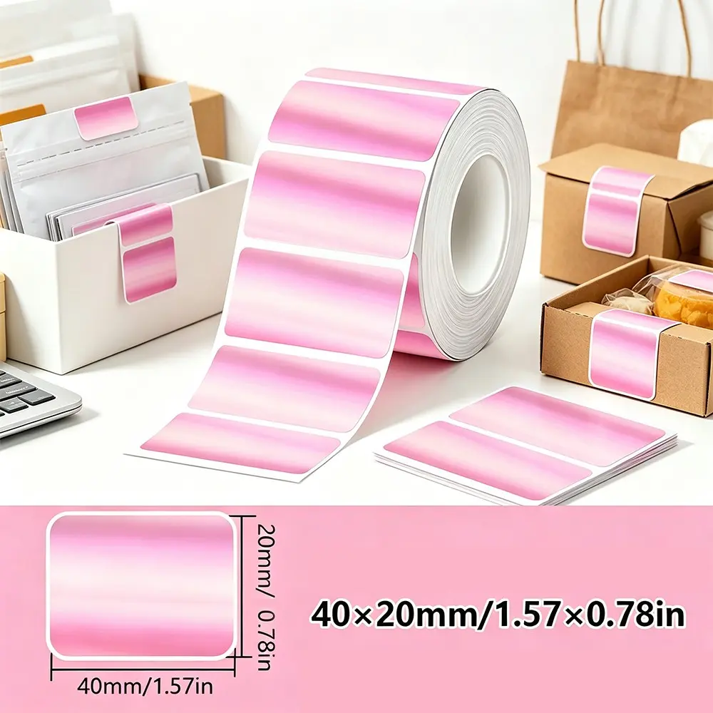 1 Roll 4x2cm Heat Sensitive Label Paper, Colorful Holographic Laser Print, Self-Adhesive Stickers, Sticky Labels for Phomemo M220/m110/m108/detonger P1 Rolls Labels