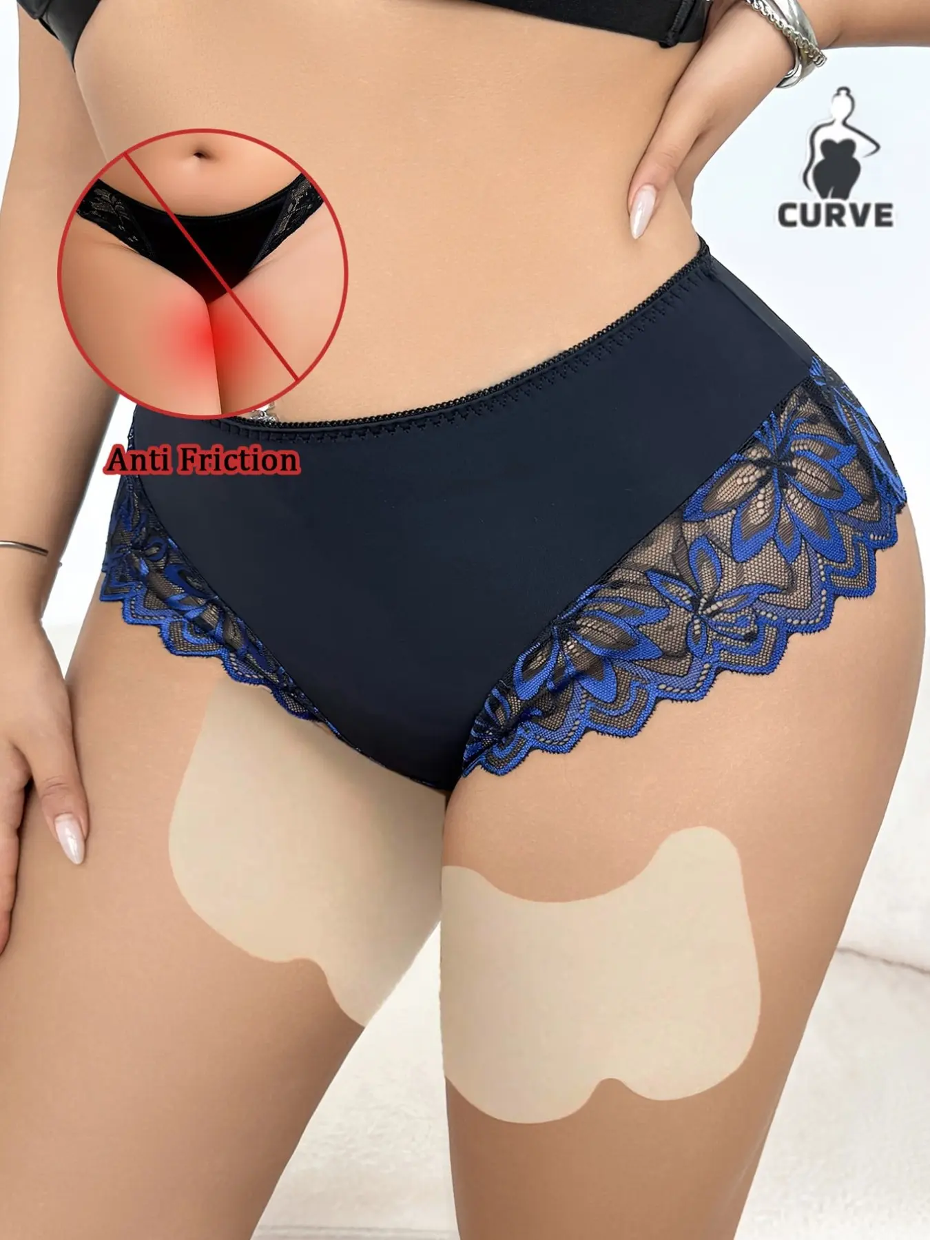10 Pcs Unisex Large Size Asymmetric Anti-Chafe Thigh Pads, Invisible Seamless Comfortable Thin Protective Pad, Ideal for Leg Friction, Sports, Fitness, Running