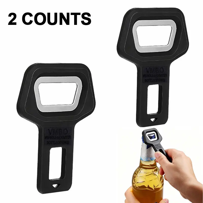 2-Pcs Seatbelt Clip Bottle Opener Set, Durable Design for Easy Use, Portable Design, Easy to Carry, Ideal for Bartenders, Homes & Restaurants, Perfect Gift Idea,  Essential Kitchen Tool, Utensils