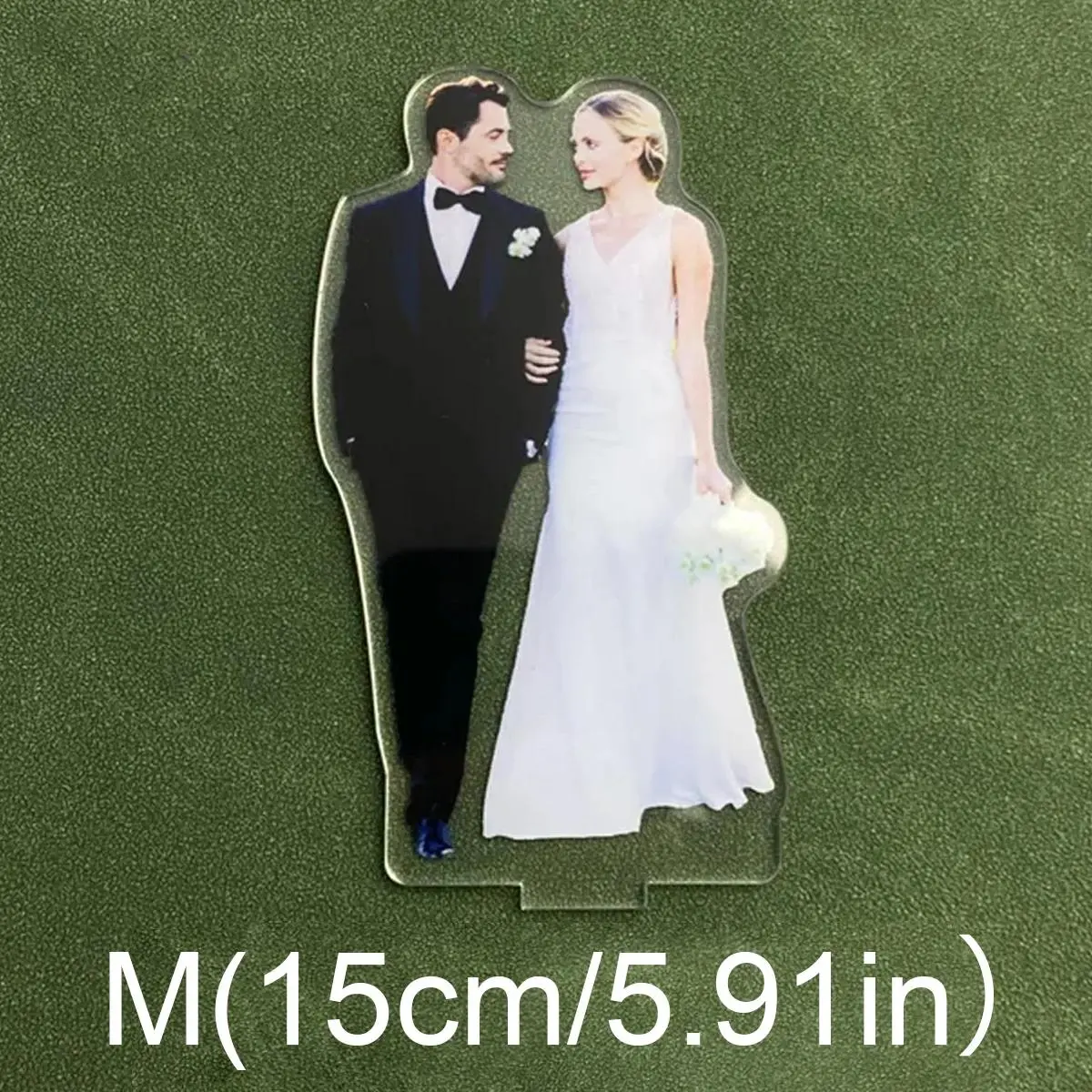 Custom Photo Acrylic Desktop Standee - 1/2/5Pcs Personalized Character Decor, Romantic Wedding Gift with Stable Base & Transparent Cutout (Home Decor Statue Figurine), Modest, Multi-Size