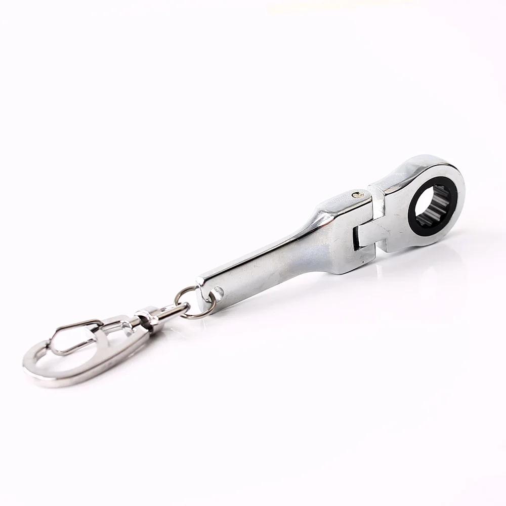 10mm Ratchet Wrench Mini Shaped JDM Metal Racing Keychain Key Chain Ring Keyring