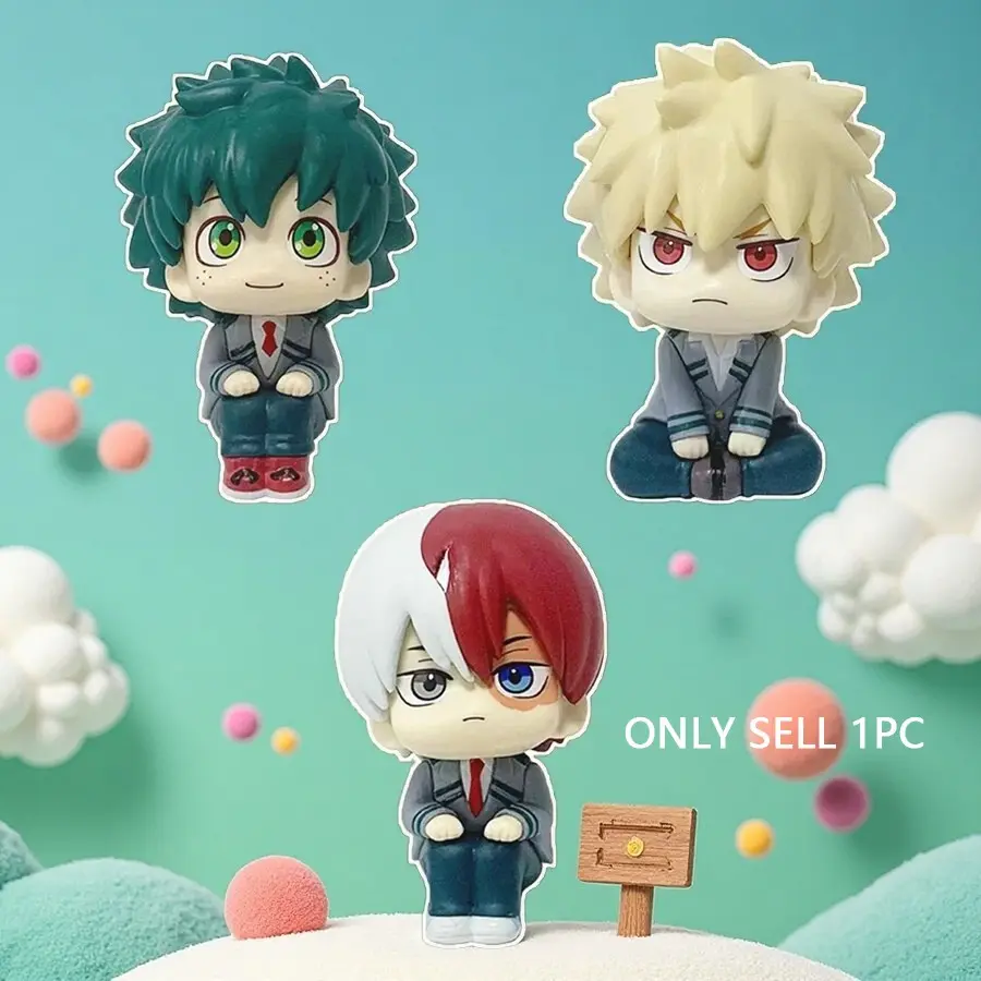 My Hero Academia Figure Set, Izuku Midoriya, Katsuki Bakugo, Shoto Todoroki, Anime PVC Statue, Collectible Model, Gift Item, Anime Figures, Figurine Collectibles