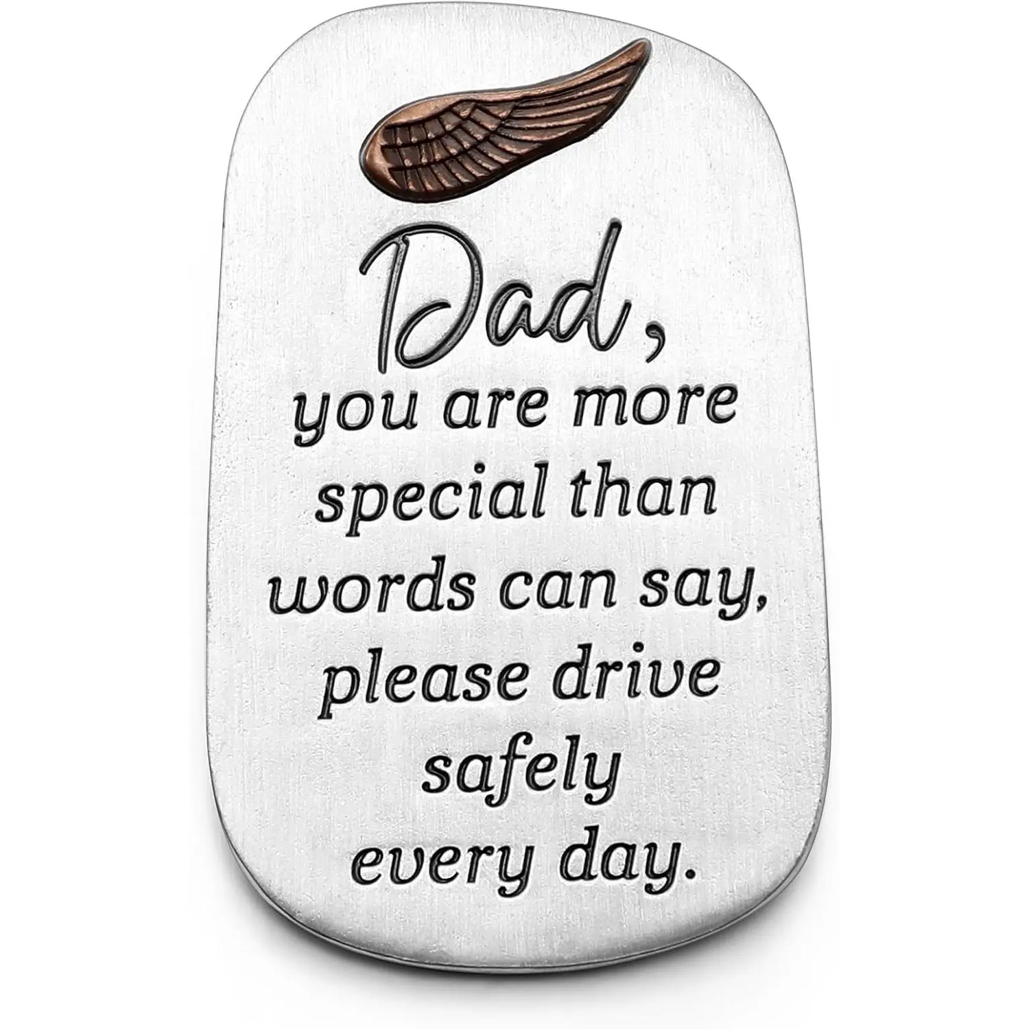 Fathers Day Male  Metal  Visor Clip Drive Safe Auto Visor Clips Guardian Angel Inspirational Gifts 2 inches for Fathers Day Men Birthday (Dad)