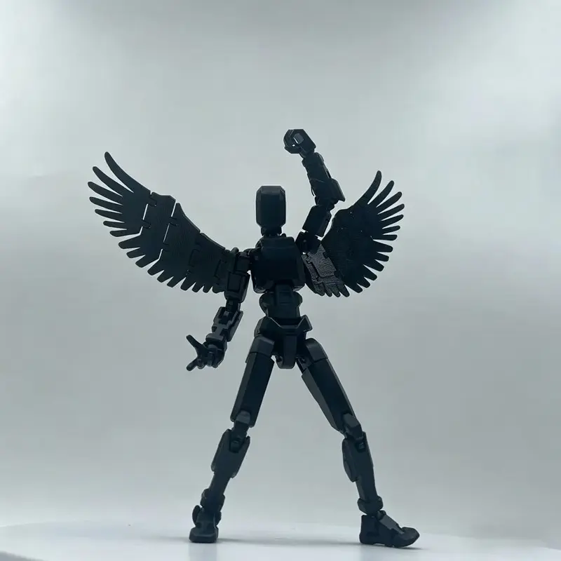 T13 Action Figure Angel and Devil Gift, Jointed Doll Figurine, 3D Printed Collectible, Stem Interactive, Halloween Christmas Birthday Gift, Collectible Articulated Model, Jointed Articulating Figurines
