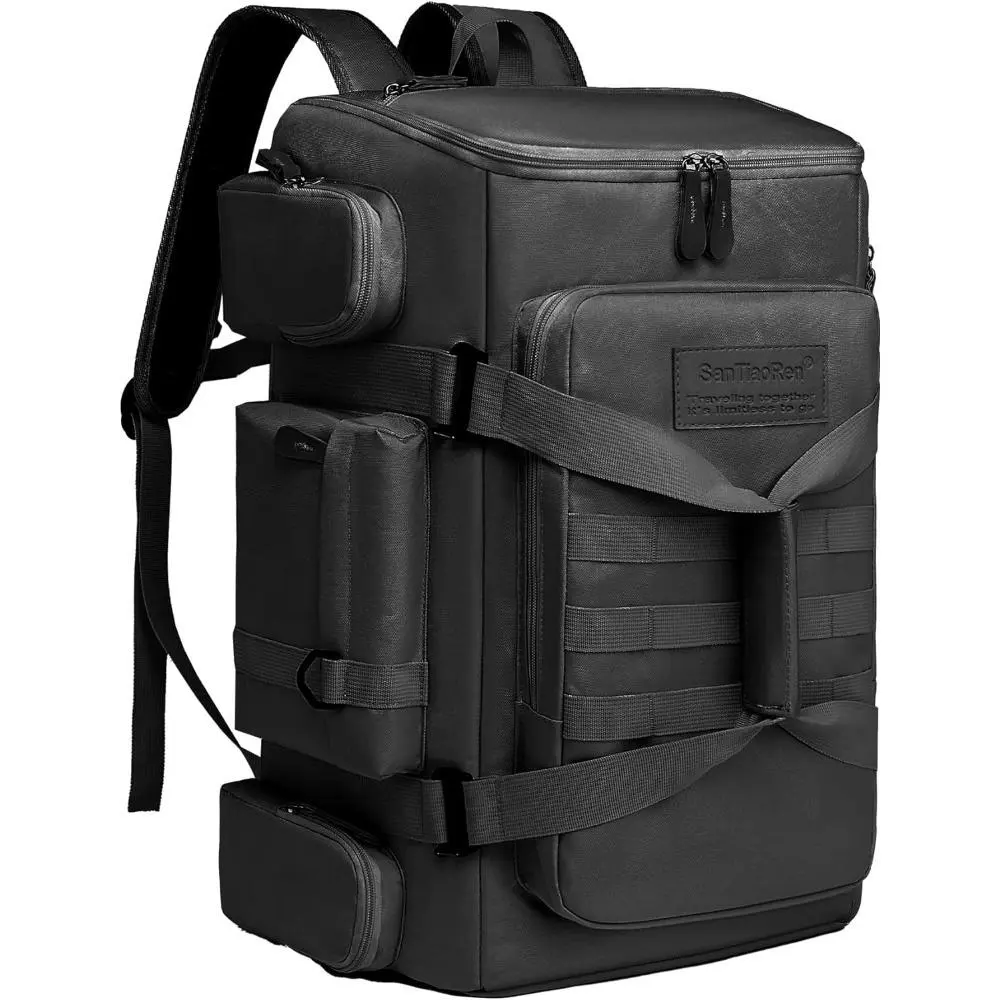 Chic Plain Nylon Hiking Backpack, Waterproof Large Capacity Bag for Business Travel & Everyday Carry, Hiking Backpacks, Mountaineering, Carry On Backpacks