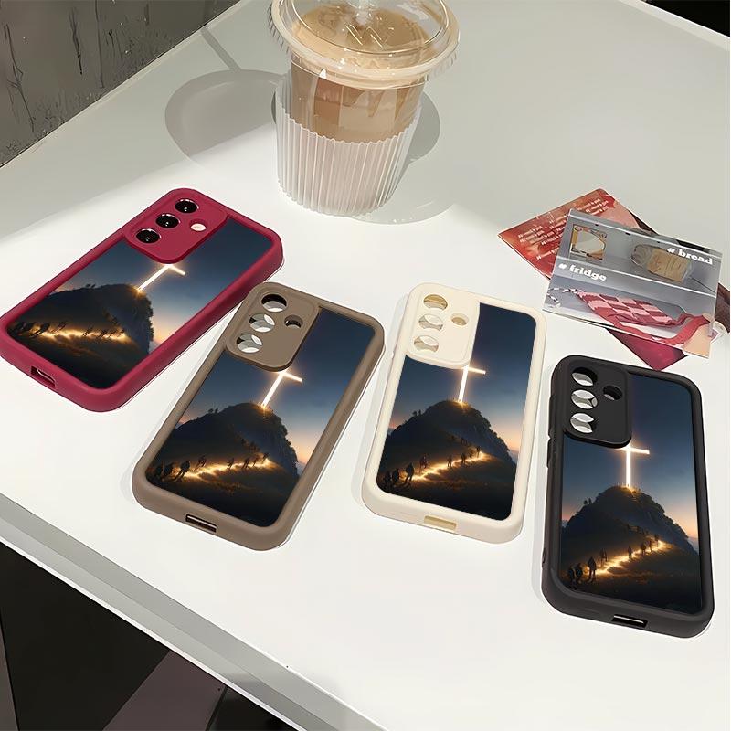 Cross Pattern Soft&Flexible TPU Silicone Phone Case For Galaxy S26 Ultra S25 Edge S24 FE S23 S22 S21 Plus A13 A14 A15 A16 A17 A33 A34 A35 A36 A52 A53 A54 NOTE20 Durable|Shockproof|Full Camera Protection|Anti-Fingerprint