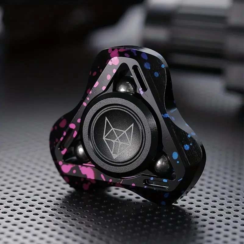 "Spirit Fox" 3rd Generation Metal Fidget Spinner – Aluminum Alloy Stress-Relief Toy – Creative Tri-Blade Design
