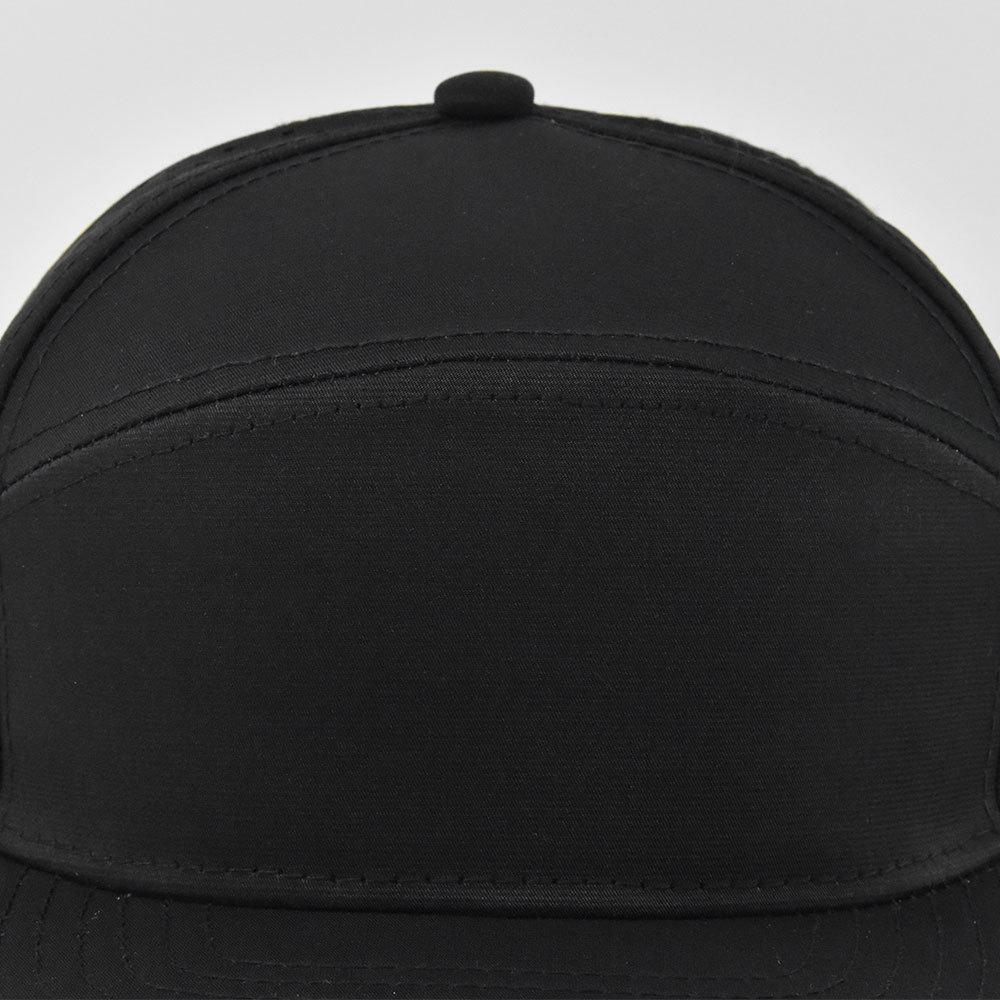 Cross-border 6-panel hard-brim flat cap adult mesh cap advertising hip-hop cap custom logo curved brim sunshade cap
