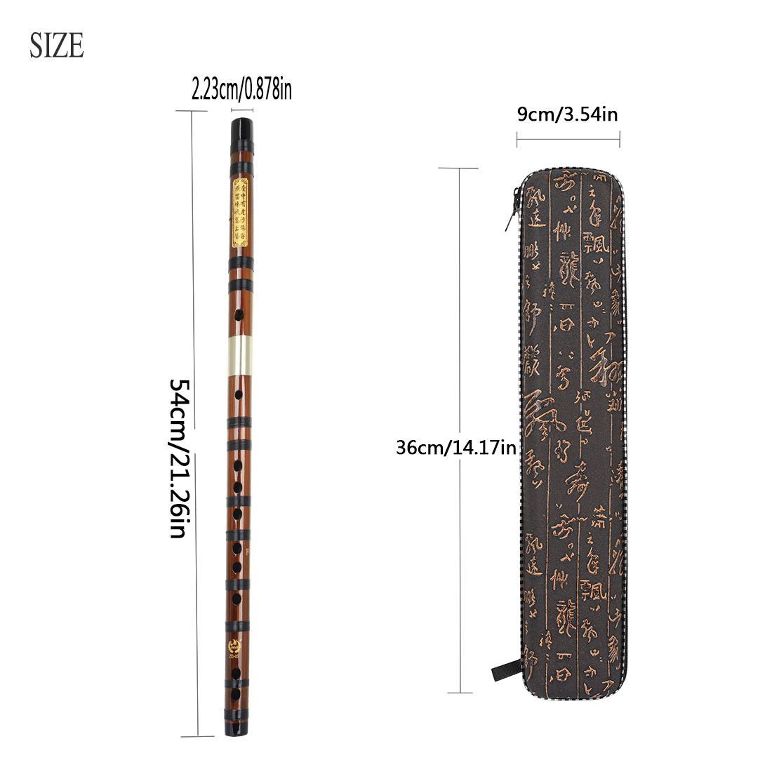 F Flat Bamboo Flute, Traditional Chinese Musical Instrument, Musical Instrument for Beginners, Wind Instrument for Home & School