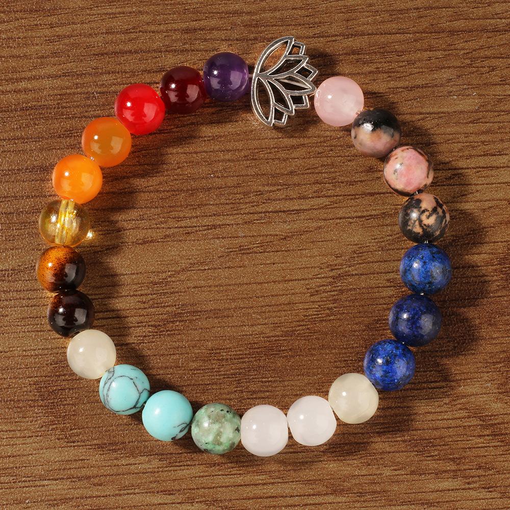 7 Chakras Natural Stone Beaded Bracelet for Women Men, Yoga Meditation Energy Balance Healing Crystal Lava Rock Diffuser Bracelet, Reiki Anxiety Relief Jewelry Gift 7 Chakras Natural Stone Beaded Bracelet for Women Men, Yoga Meditation Energy Balance Healing Crystal Lava Rock Diffuser Bracelet, Reiki Anxiety Relief Jewelry Gift