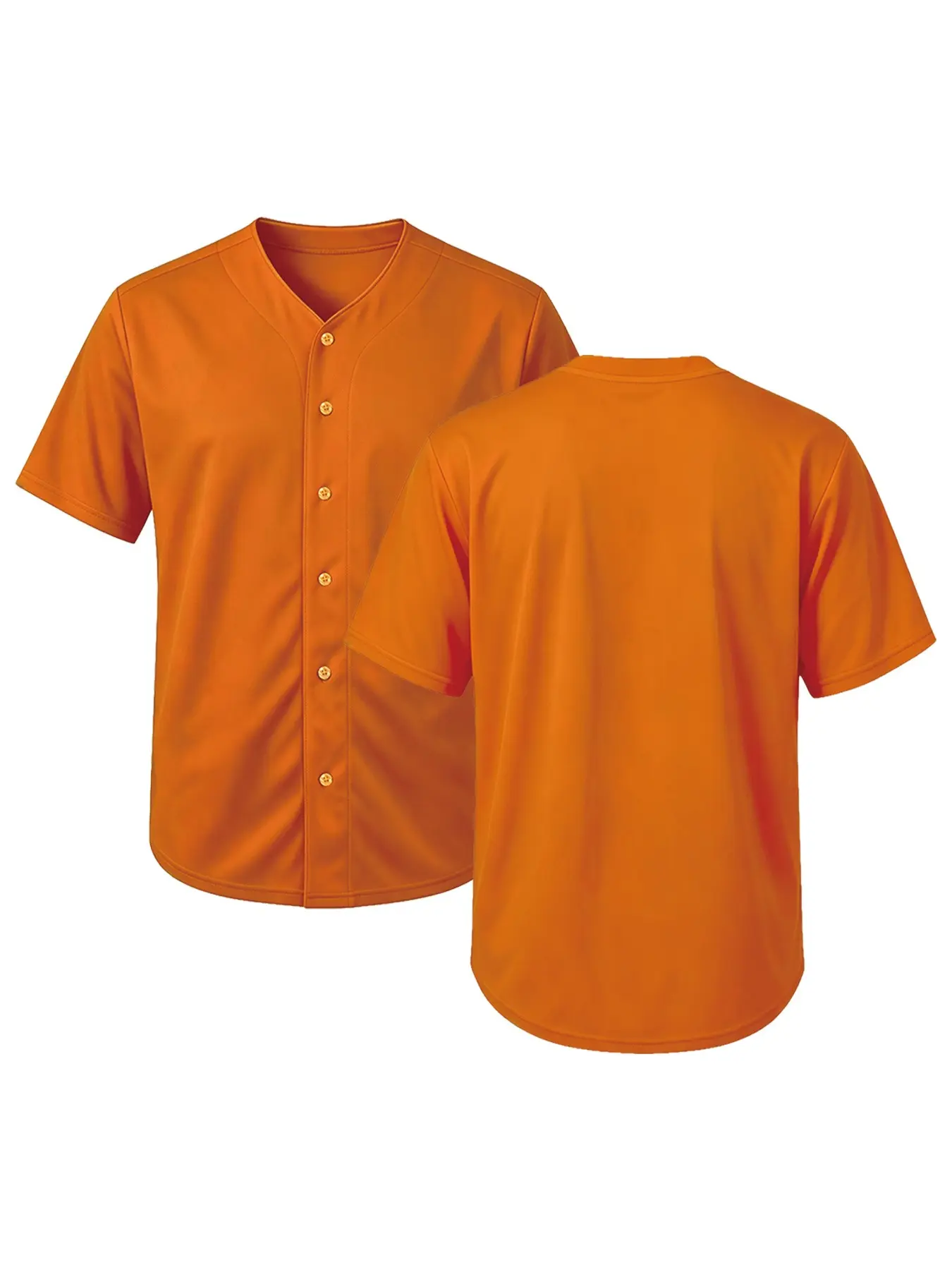Blank Plain Hip Hop Hipster Baseball Short Sleeve Jersey Button Down Shirts Sports Uniforms Men Women Jersey