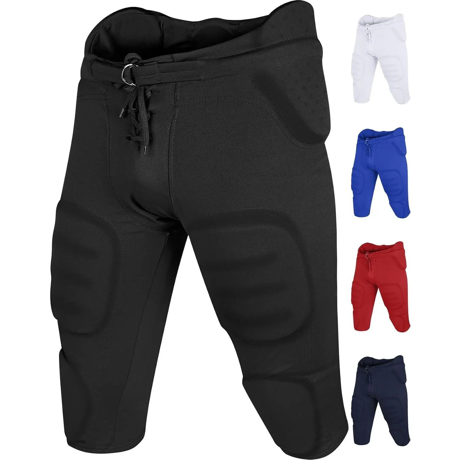 Youth & Adult Football Practice Pants, Safety Pads Integrated Practice Wear for Sports Play