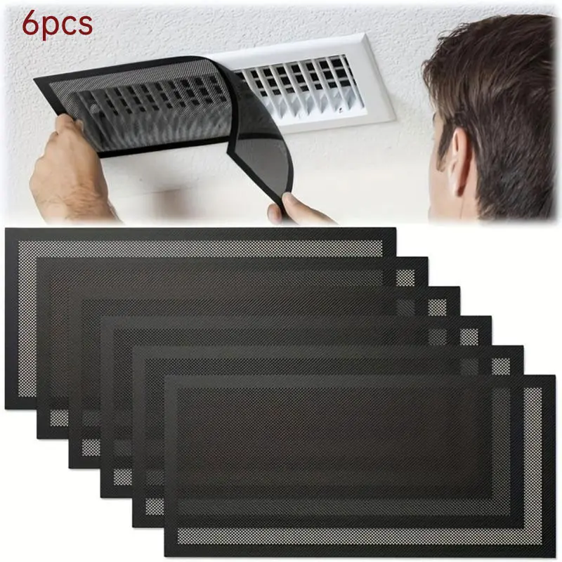 6-Piece Industrial-Grade Magnetic Vent Cover, Fits 5.5 X 12 Inch Registers, Weatherproof, Ideal for Home Airflow Control and Dust Protection