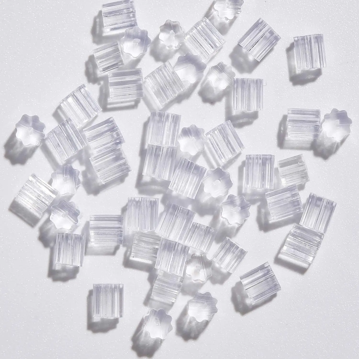 Silicone Earring Backs, 200PCS Tiny Size Latex-Free Soft Hypoallergenic Replacement Stoppers, Universal Fit for Stud Post Fishhook Wire Dangle Hoops, Plastic Cylinder Ear Safety Guards Back Pad for Daily Wear